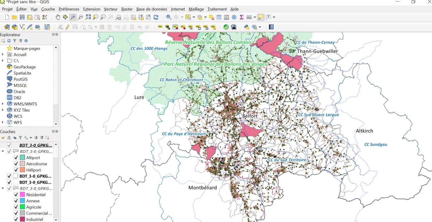 BD TOPO® GeoPackage sur le Territoire-de-Belfort