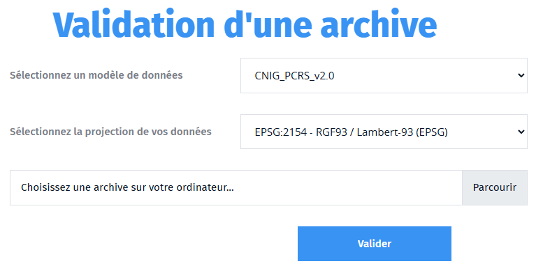 PCRS - Validation archice